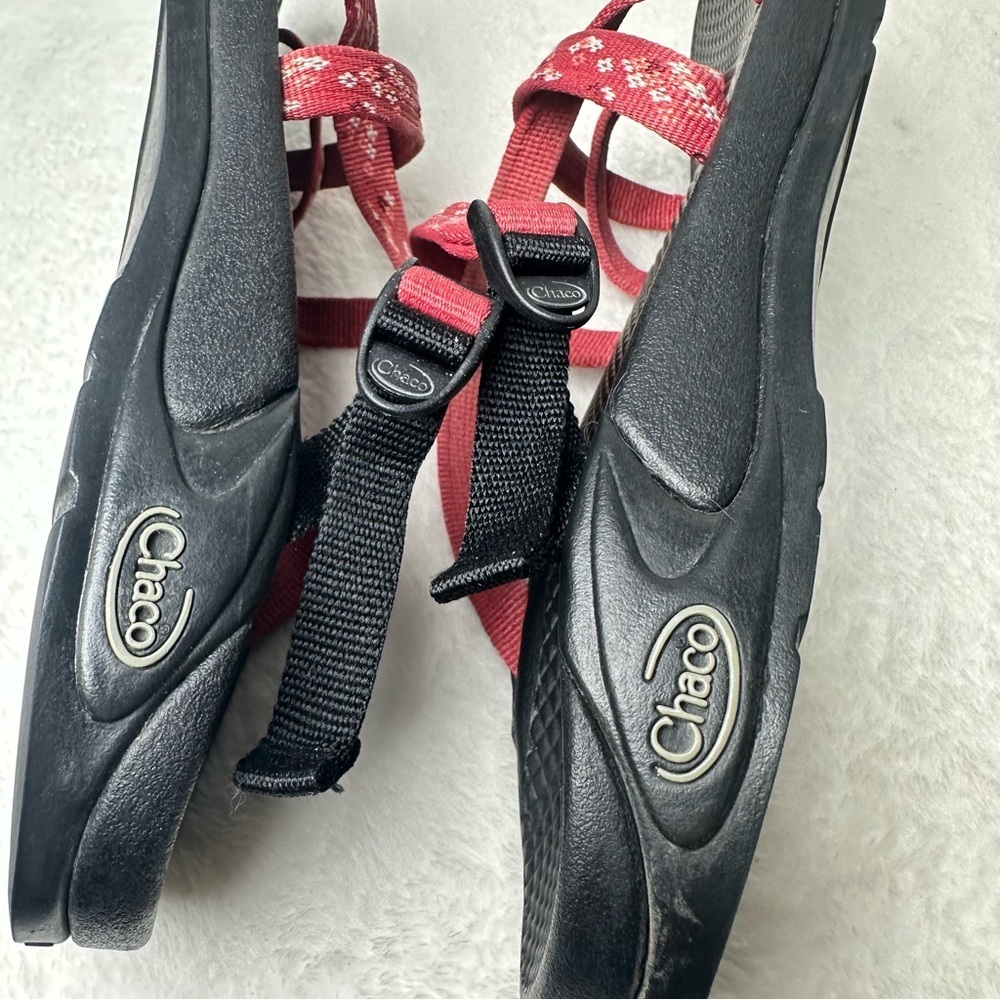 Chaco Arch Support Women's Sandals in Pink Adjustable Straps in Black Sole W9 - Picture 8 of 15